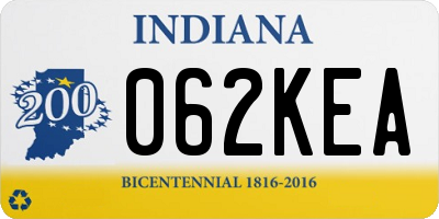 IN license plate 062KEA