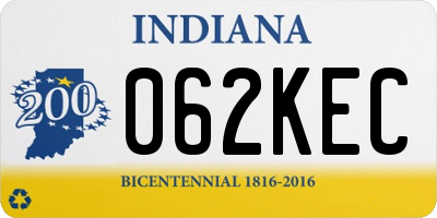 IN license plate 062KEC