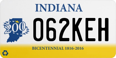IN license plate 062KEH