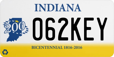 IN license plate 062KEY