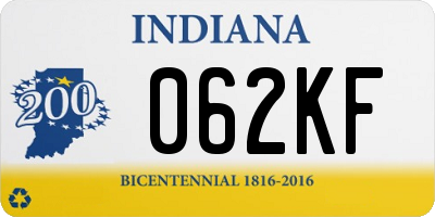 IN license plate 062KF