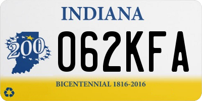 IN license plate 062KFA