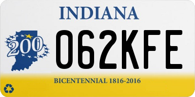 IN license plate 062KFE