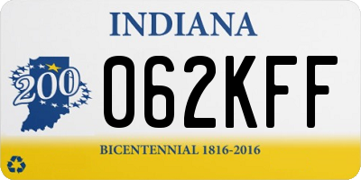 IN license plate 062KFF