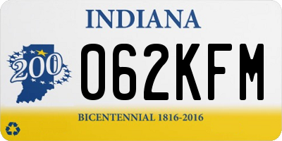 IN license plate 062KFM