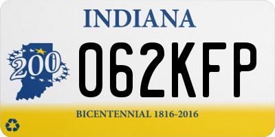 IN license plate 062KFP