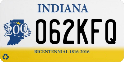 IN license plate 062KFQ