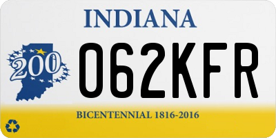IN license plate 062KFR