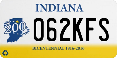 IN license plate 062KFS