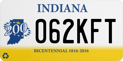 IN license plate 062KFT