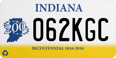IN license plate 062KGC