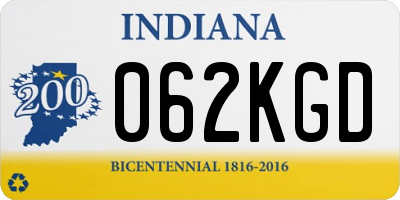 IN license plate 062KGD