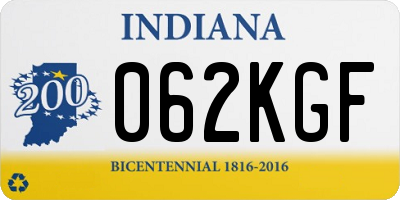 IN license plate 062KGF
