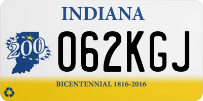 IN license plate 062KGJ