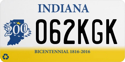 IN license plate 062KGK