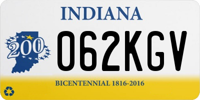IN license plate 062KGV