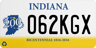 IN license plate 062KGX