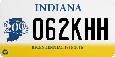 IN license plate 062KHH