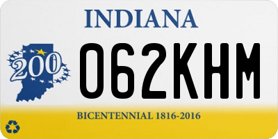 IN license plate 062KHM