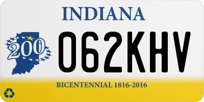 IN license plate 062KHV