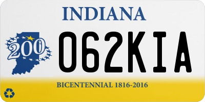 IN license plate 062KIA
