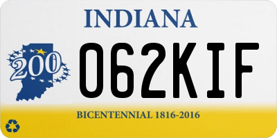 IN license plate 062KIF