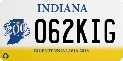 IN license plate 062KIG