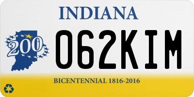 IN license plate 062KIM