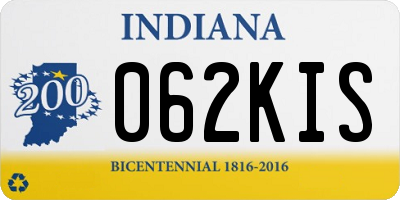 IN license plate 062KIS