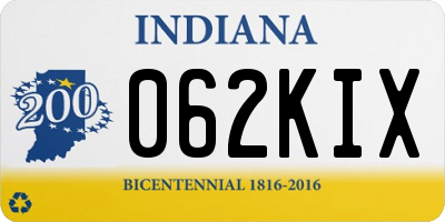 IN license plate 062KIX