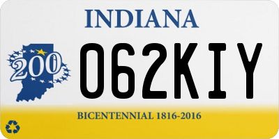 IN license plate 062KIY