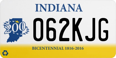 IN license plate 062KJG