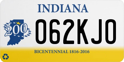 IN license plate 062KJO