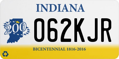 IN license plate 062KJR