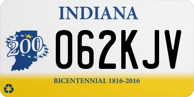 IN license plate 062KJV