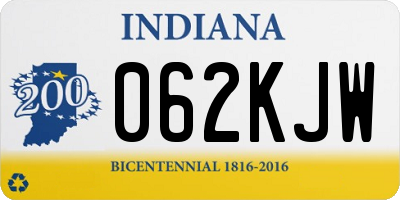 IN license plate 062KJW