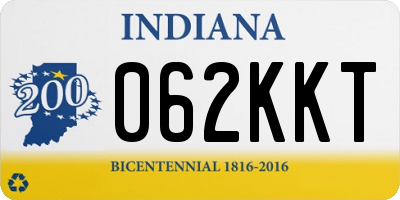IN license plate 062KKT