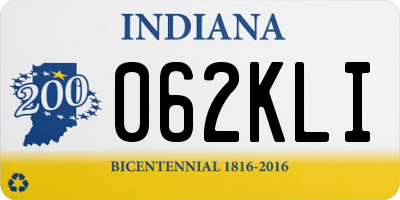 IN license plate 062KLI