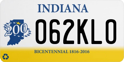 IN license plate 062KLO