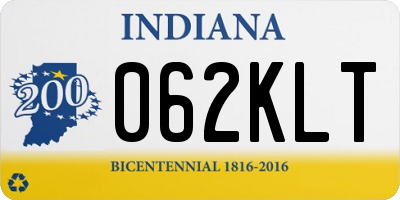 IN license plate 062KLT