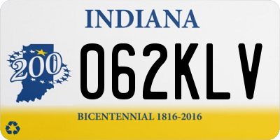 IN license plate 062KLV