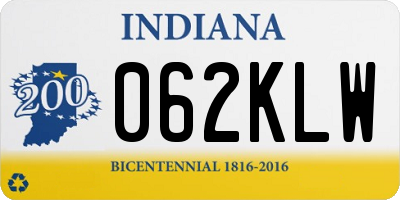 IN license plate 062KLW