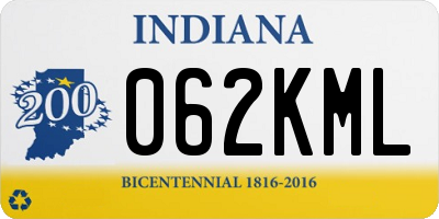IN license plate 062KML