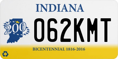 IN license plate 062KMT