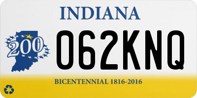 IN license plate 062KNQ