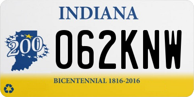 IN license plate 062KNW