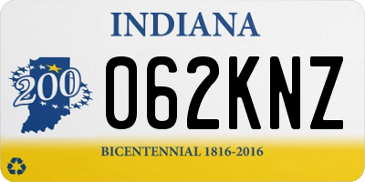 IN license plate 062KNZ