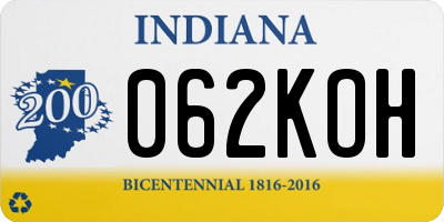 IN license plate 062KOH