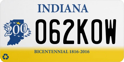 IN license plate 062KOW
