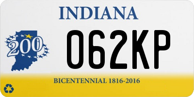 IN license plate 062KP